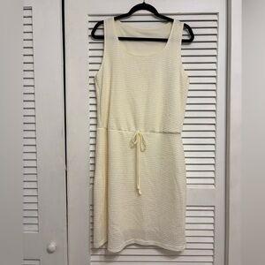Pale Yellow Short Midi Dress